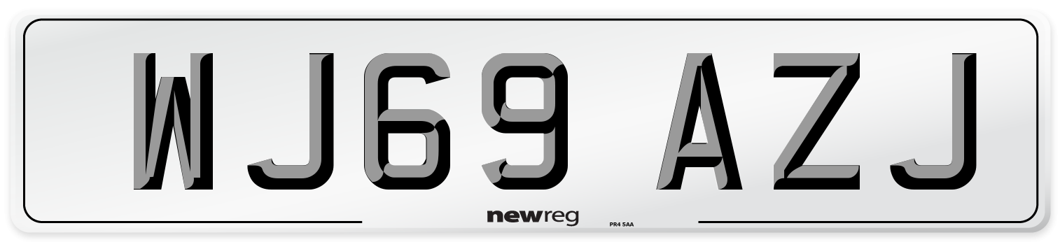 WJ69 AZJ Number Plate from New Reg